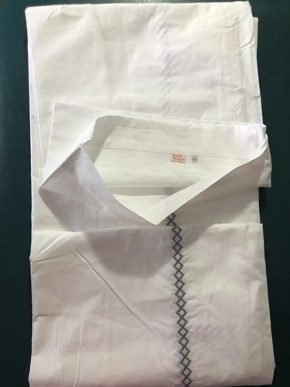 Embroidery Top Sheet White Italy 229CMx234CM 1-PIECE ONLY Please READ